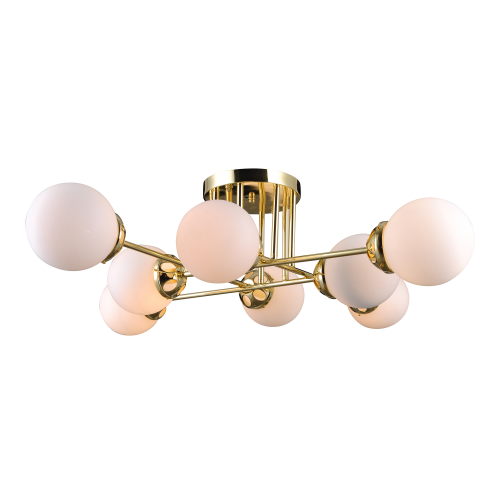 Люстра потолочная J-light FRANKY 1742/8C E14*8*40W золото/белый
