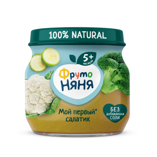 Пюре овощное ФрутоНяня Мой первый салатик 80 г