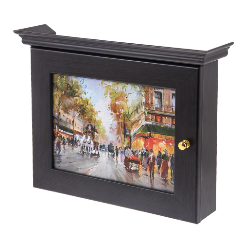 Ключница настенная Агт-профиль классика 25x21x6 "cafe paix". 4 крючка