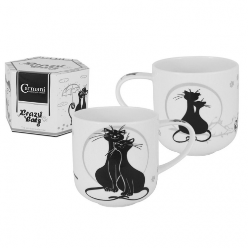 Кружка 0.5л Carmani crazy cats любовь