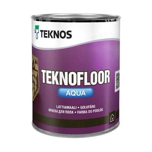 Краска Teknos полуглянцевая белая Teknofloor Aqua PM1 1/0,9 л