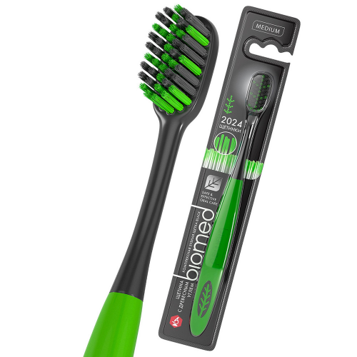Зубная щетка BioMed Black С древесным углем