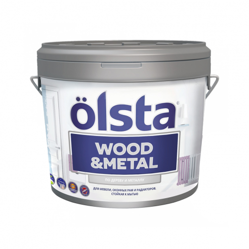 Краска Olsta Wood&Metal База А 9 л