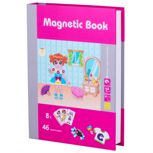 Игра развивающая Magnetic book модница