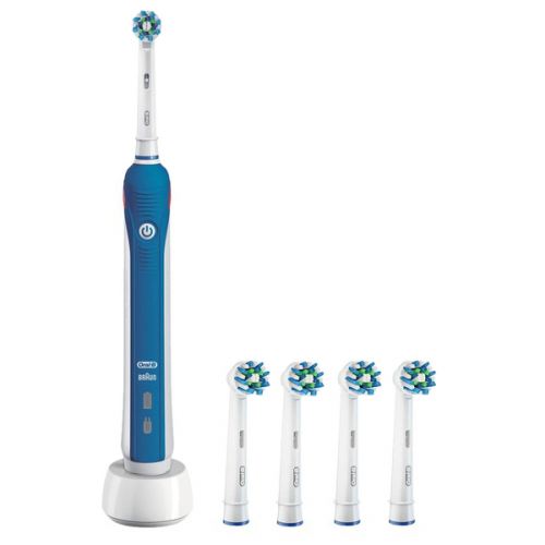 Электрическая зубная щетка Braun Oral-B 2400/D501.513.2 + EB50 CrossAction 4 шт