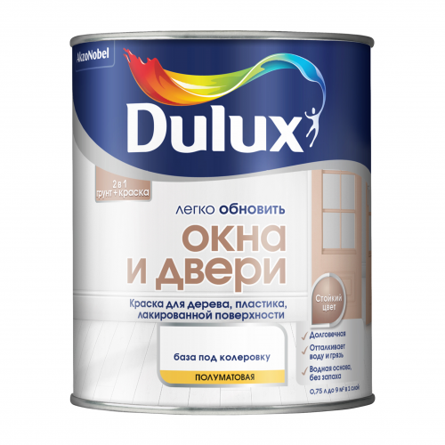 Краска Dulux окна и двери 0.75л bc