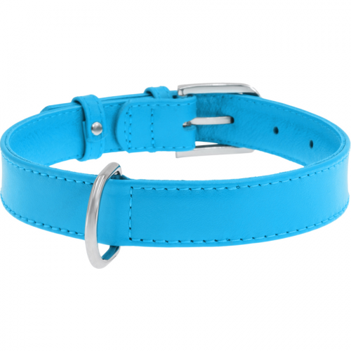 Ошейник для собак COLLAR Glamour без украшений 20 мм 30-39 см Синий