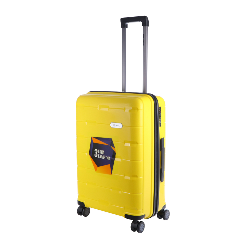 Чемодан Proffi travel tour fashion 24 pp пластиковый средний 64,5х47х27 желтый