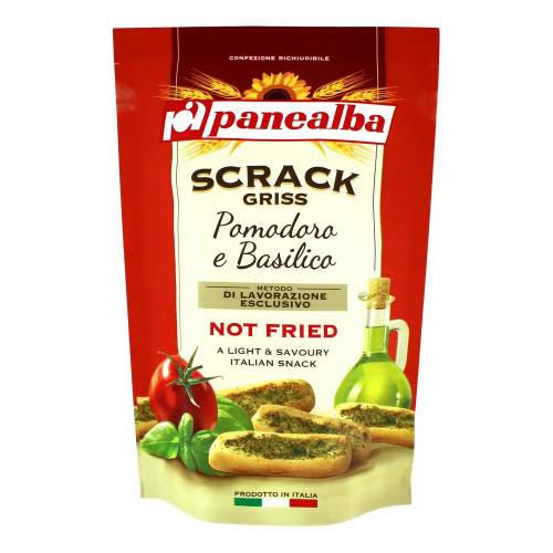 Гриссини Panealba Scrack griss pomodoro e basilico 100 г