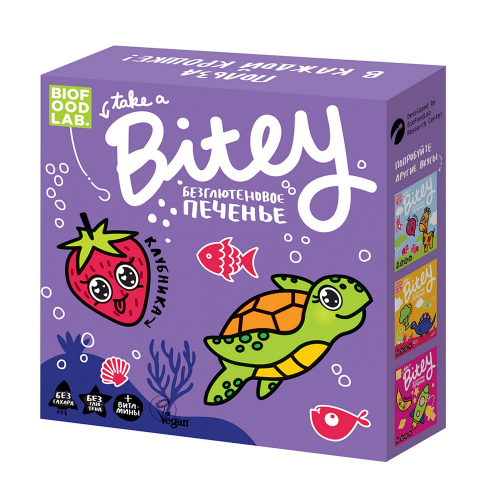 Печенье Take a Bite Клубника 125 г