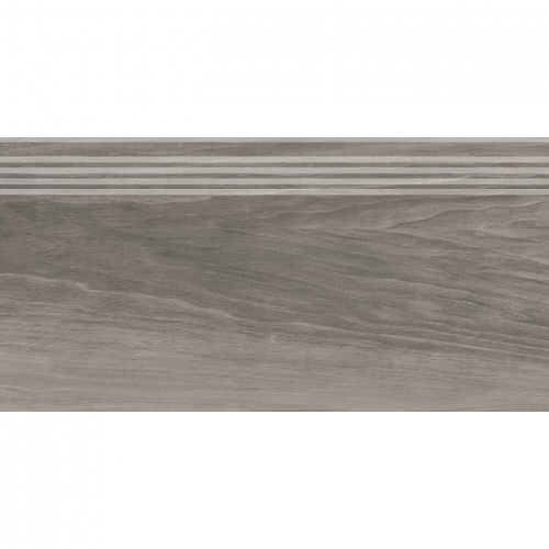 Ступень Kerama Marazzi Слим Вуд серый обрезной 30x60 см SG226400R/GR