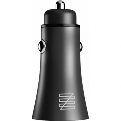 Автомобильное зарядное устройство Lenzza Razzo Metallic Car Charger MFi Black