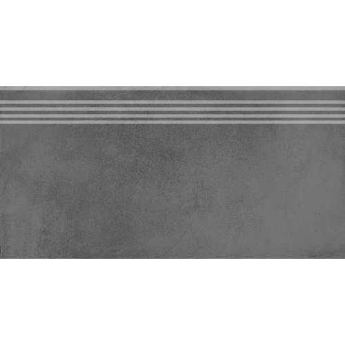 Ступень Kerama Marazzi Мирабо серый темный обрезной 30x60 см SG227600R/GR