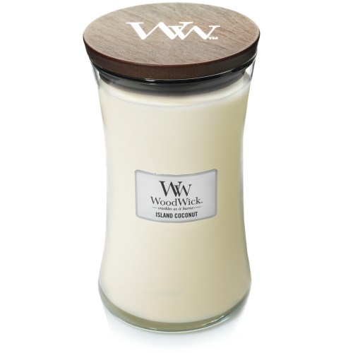 Аромасвеча WoodWick Кокосовый остров 17 см