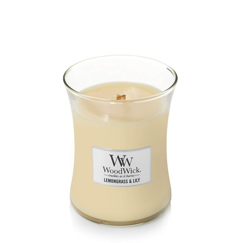 Аромасвеча WoodWick Лемонграсс и лилия 11 см