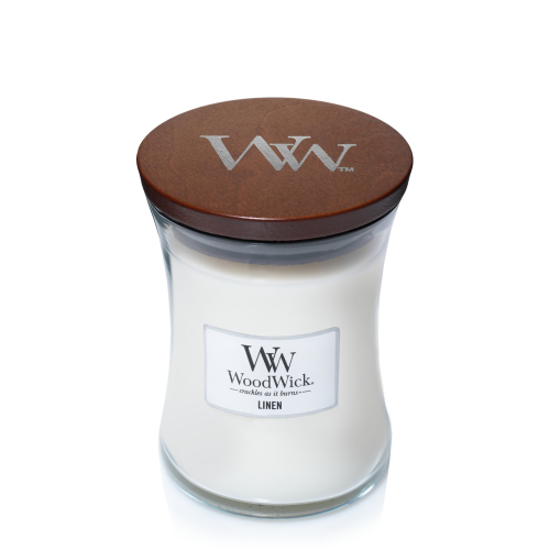 Аромасвеча WoodWick Лен 11 см