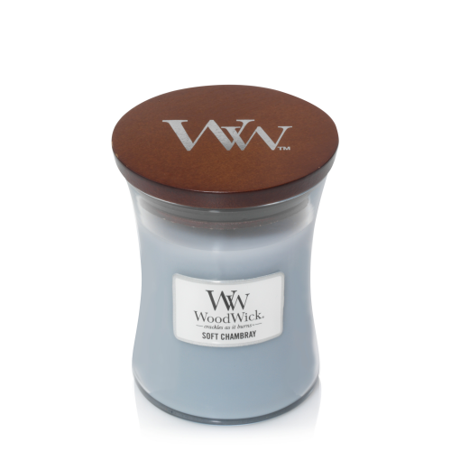 Аромасвеча WoodWick Мягкая шамбре 11 см