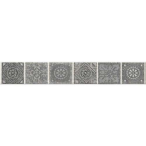 Бордюр Azori Grazia Grey Nefertiti 6,2Х40,5 см