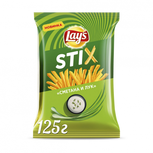 Чипсы картофельные Lays STIX Сметана и лук 125 г