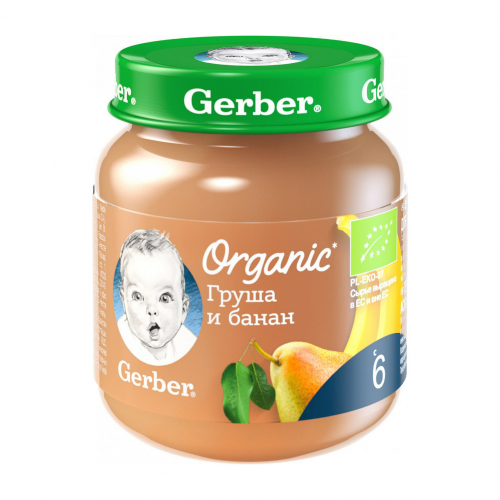 Пюре фруктовое Gerber Organic Груша и банан 125 г