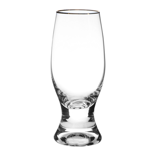 Набор рюмок для шампанского Crystal Bohemia GINA, декор Отводка золото, 210 мл (набор 6 шт.)