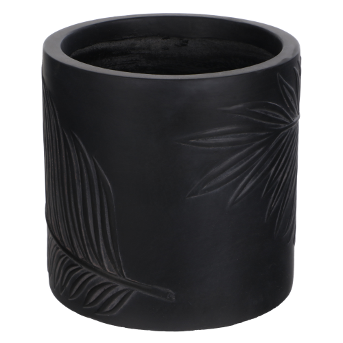 Горшок цветочный L&t pottery цилиндр leaf черный d31