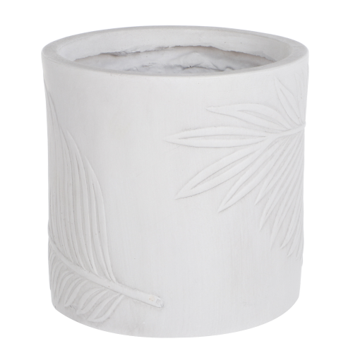 Горшок цветочный L&t pottery цилиндр leaf белый d44