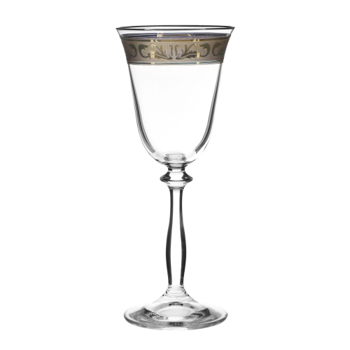 Набор рюмок для вина Crystal Bohemia ANGELA, декор Диарит, декорирование золотом, 185 мл (набор 6 шт)