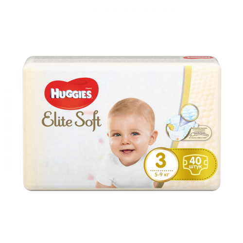 Подгузники Huggies Elite Soft 3 (5-9 кг) 40 шт