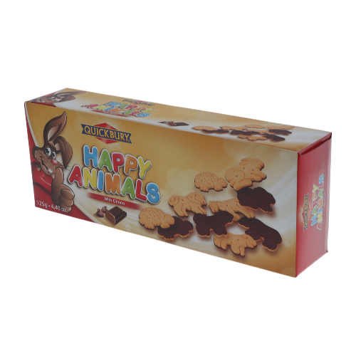 Печенье Quickbury Happy Animals с шоколадом 125 г