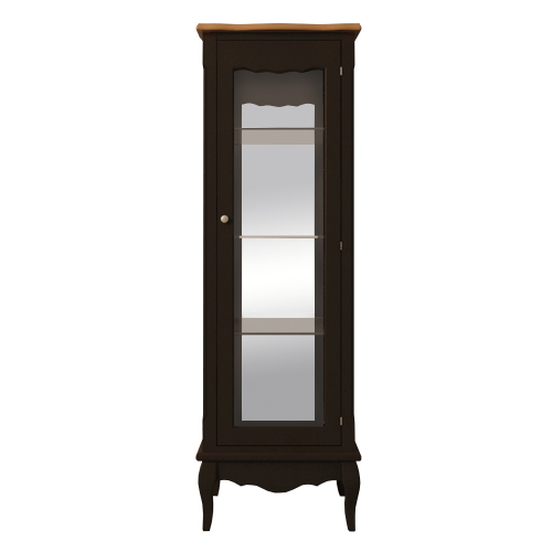 Шкаф Leontina стекло/1 створка низкий ST9319ETG/BLK