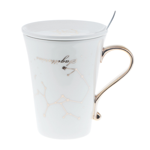 Набор из 3 предметов Eco cup знаки зодиака: кружка стрелец 380мл,крышка, ложка