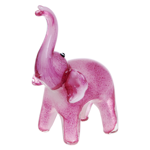 Фигурка Art glass розовый слон 16х21см