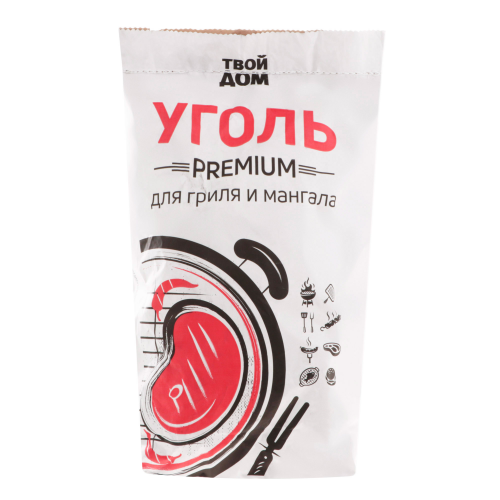 Уголь древесный Твой Дом 5кг с фитилем