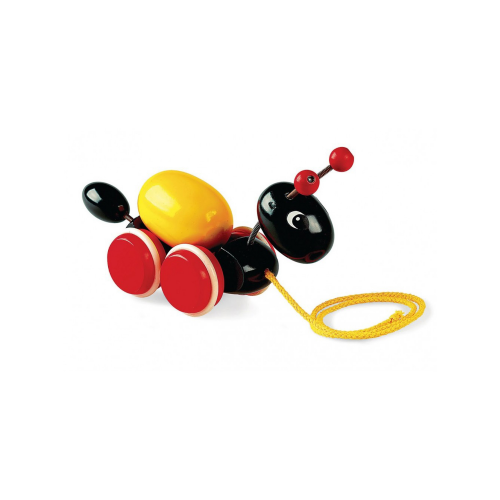 Каталка-муравей 1TOY brio на веревочке
