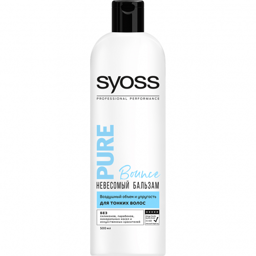 Бальзам Syoss Pure Bounce Невесомый 500 мл