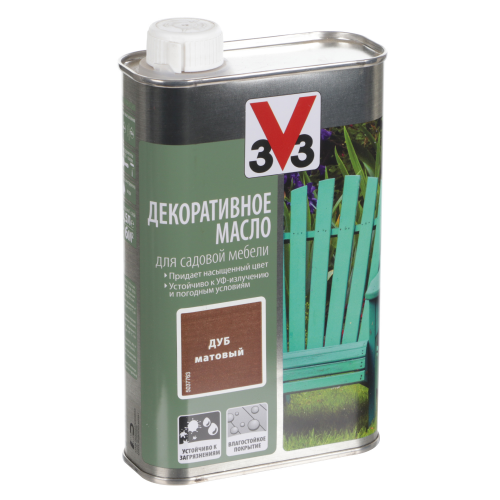 Масло для садовой мебели V33 дуб 0.5л