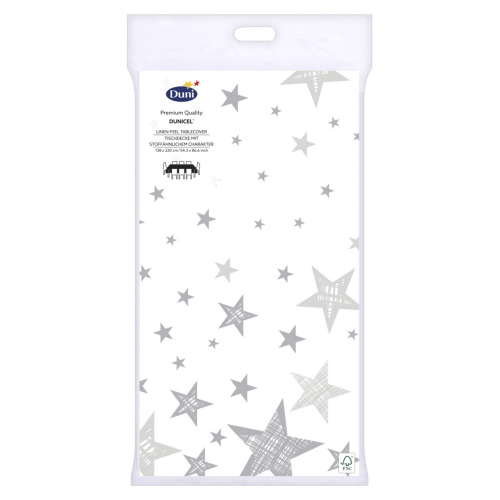 Скатерть бумажная Duni Shining Star White 138х220 см