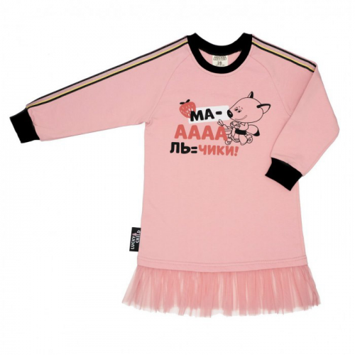 Платье Lucky Child МИ-МИ-МИШКИ розовое 104-110
