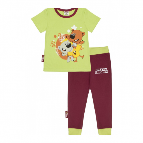 Пижама Lucky Child с брюками МИ-МИ-МИШКИ зелёная 122-128