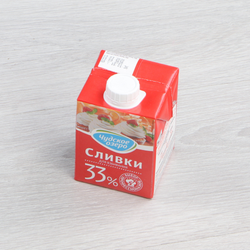 Сливки Чудское озеро для взбивания 33% 500 мл