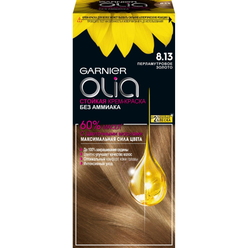 Краска для волос Garnier Olia 8.13 Перламутровое золото 112 мл