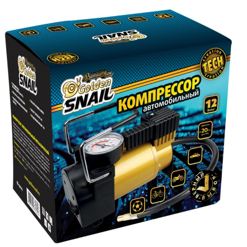 Компрессор автомобильный металл Golden snail 30 л