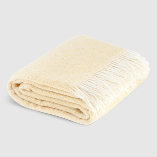 Плед Home blanket aris 130х190 белый-желтый