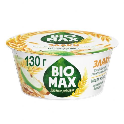 Биопродукт кисломолочный BioMax Мюсли-яблоко 1,9% 130 г