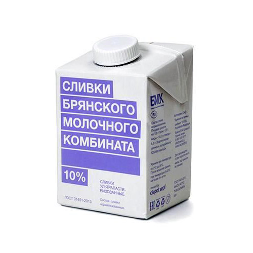 Сливки Брянский МК ультрапастеризованные 10% 500 г