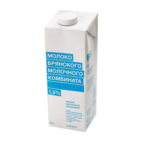Молоко Брянский МК 1,5% 0,975 л