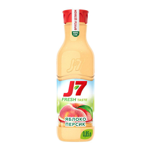 Сок J7 Яблоко-Персик охлажденный 0,85л