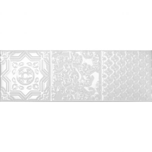 Плитка Monopole Ceramica Esencia Relieve Blanco Brillo 10x30 см