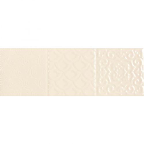 Плитка Monopole Ceramica Esencia Relieve Crema Brillo 10x30 см